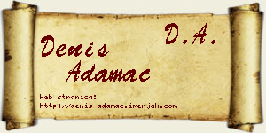 Denis Adamac vizit kartica